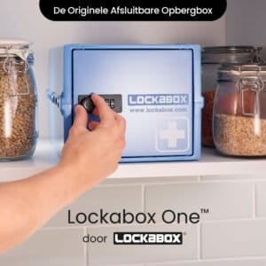 Lockabox One™ Låsbar medicinskab - Opbevaringsboks med tallås - Blå - Image 2