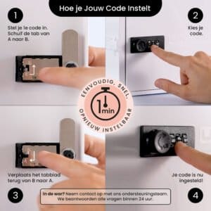 Lockabox One™ Låsbar medicinskab - Opbevaringsboks med tallås - Sort - Image 6