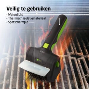 HomeTech HT024 Elektrisk BBQ-børste i stål - Trådløs og roterende - Billede 5