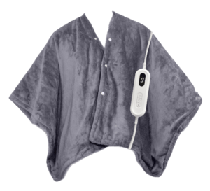 BREND BR-2220 Elektrisk tæppe og poncho – fleece plaid – 160 x 130 cm