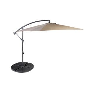 QLT Luxe XXL Parasol - Ø 3 meter - Inklusive beskyttelsespose - Taupe - Image 2