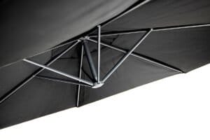 QLT Luxe XXL Parasol - Ø 3 meter - Inklusive beskyttelsescover - Sort - Image 4