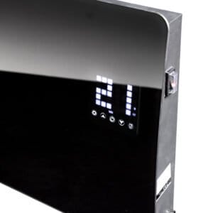QLT Bøjet Opvarmningspanel af Glas – Elektrisk Radiator med App - Sort - Image 6