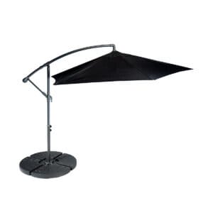 QLT Luxe XXL Parasol - Ø 3 meter - Inklusive beskyttelsescover - Sort - Image 2