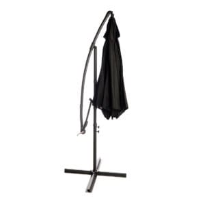 QLT Luxe XXL Parasol - Ø 3 meter - Inklusive beskyttelsescover - Sort - Image 3