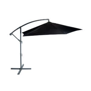 QLT Luxe XXL Parasol - Ø 3 meter - Inklusive beskyttelsescover - Sort