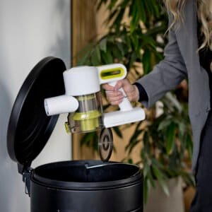 BREND BR-2214 Trådløs Stålstøvsuger med Håndstøvsuger – Hvid/Grøn - Image 5