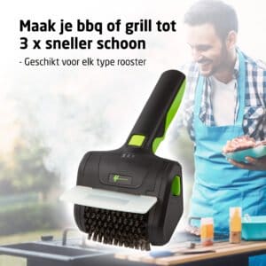 HomeTech HT024 Elektrisk BBQ-børste i stål - Trådløs og roterende - Billede 2