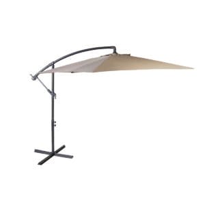 QLT Luxe XXL Parasol - Ø 3 meter - Inklusive beskyttelsespose - Taupe
