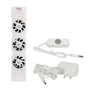 Ezeefox Radiatorventilator med 3 ventilatorer og termosensor – Energibesparende - Monosæt