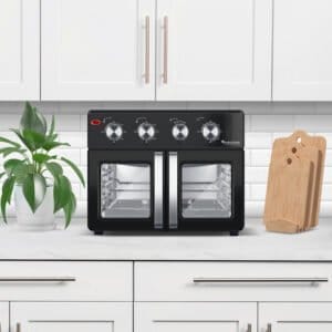 TurboTronic AF32MFD Airfryer XXL og Ovn – Dobbeltdør - 32 Liter – Sort - Image 5