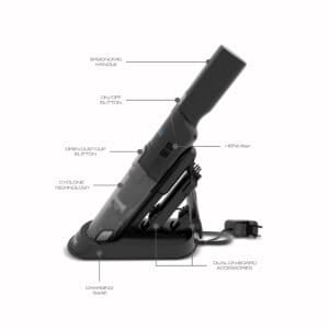TurboTronic LUX500 Kostestøvsuger - Håndstøvsuger - Sølv/Sort - Image 5