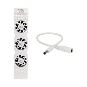 Ezeefox Radiatorventilator med 3 ventilatorer og termosensor – Energieffektiv - Udvidelsessæt