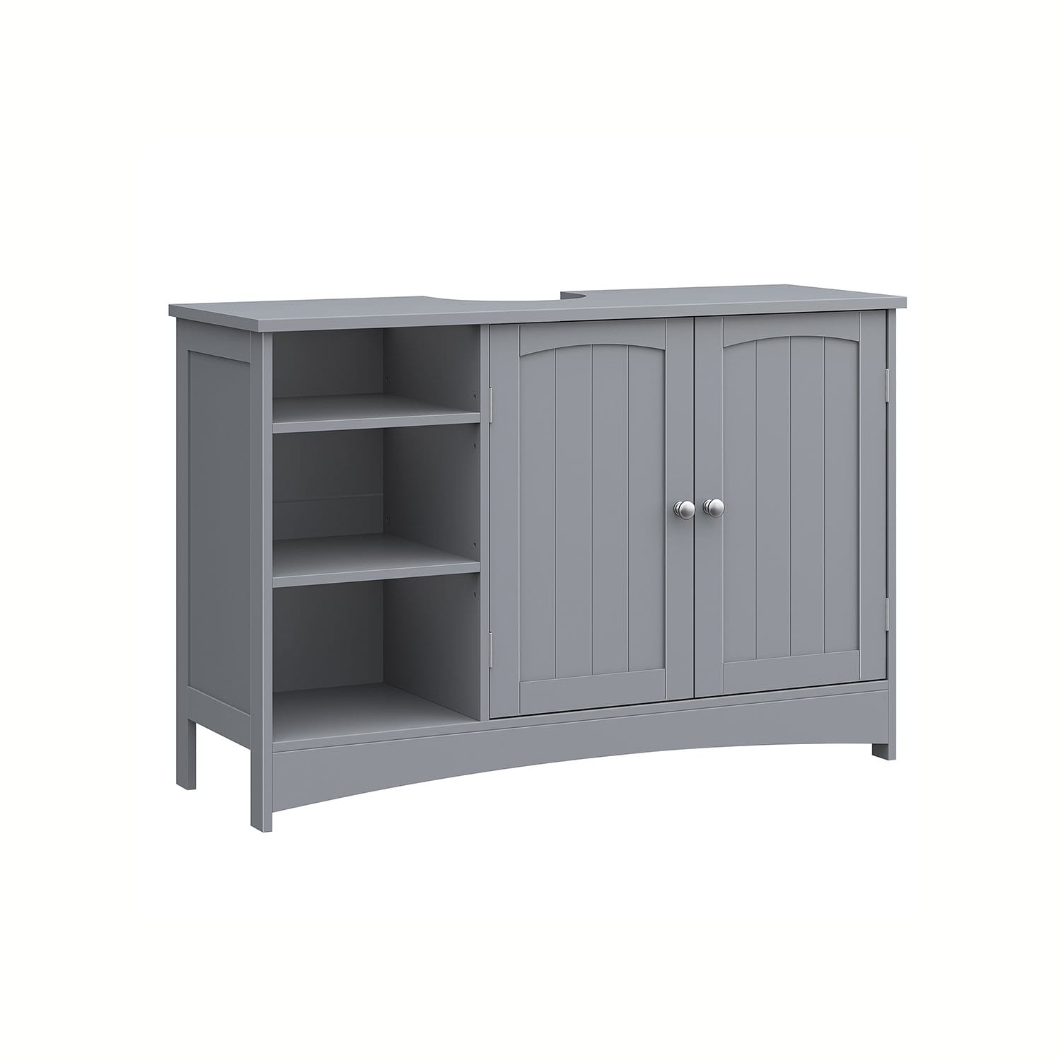 VASAGLE Bathroom Under Sink Cabinet, Bathroom Floor Cabinet, Storage Cupboard, 60 x 30 x 60 cm, with 2 Louvred Doors, Adjustable Shelf, Rustic Brown BBK111X01 1 VASAGLE Bathroom Under Sink Cabinet, Bathroom Floor Cabinet, Storage Cupboard, 60 x 30 x 60 cm, with 2 Louvred Doors, Adjustable Shelf, Rustic Brown BBK111X01
