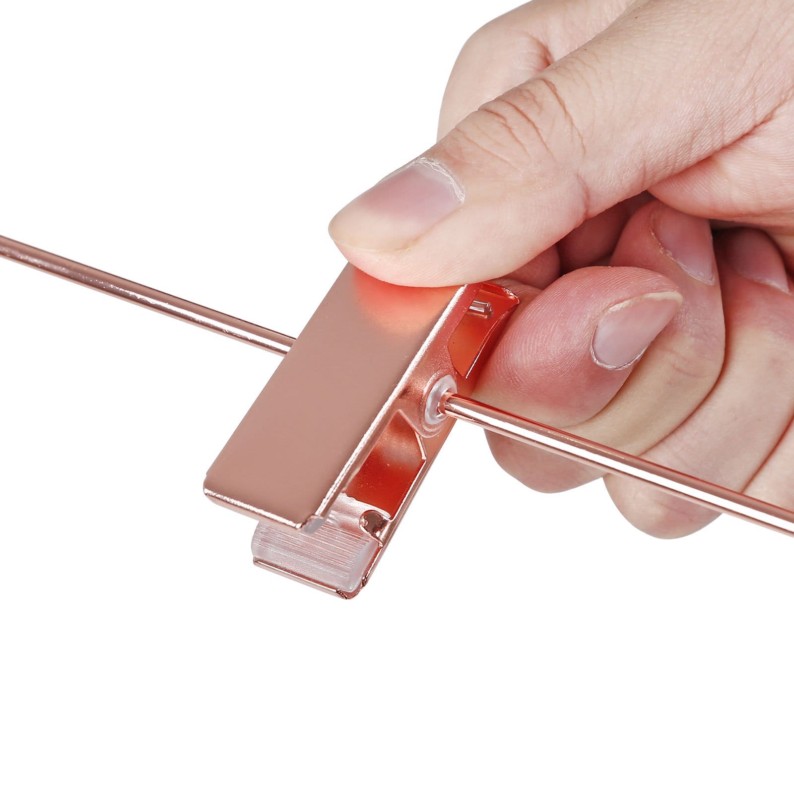 SONGMICS Metal Clothes Hanger 31 cm 2 Non-Slip Clips for Skirts, Trousers, Underwear, Sturdy Hangers, Space Saving Rust-Proof 360° Rotation Pack of 10 CRI46R-10 6 SONGMICS Metal Clothes Hanger 31 cm 2 Non-Slip Clips for Skirts, Trousers, Underwear, Sturdy Hangers, Space Saving Rust-Proof 360° Rotation Pack of 10 CRI46R-10 - Billede 6