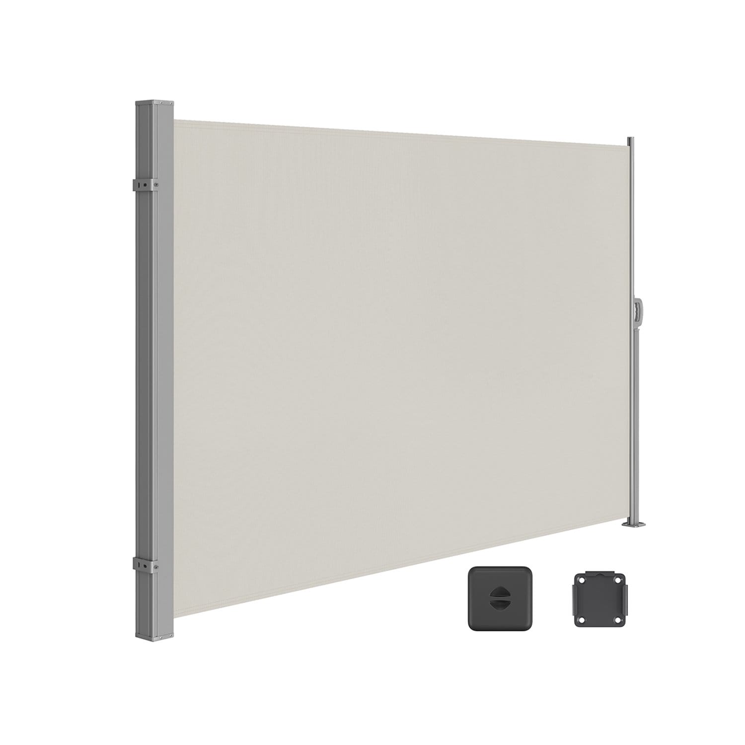 SONGMICS 2.5 X 1.8 m (L x W) Vertical Awning for Patio and Balcony with Housing, Outdoor Protection from Sun and Wind, Privacy Screen, Beige GSA185M01 1 SONGMICS 2.5 X 1.8 m (L x W) Vertical Awning for Patio and Balcony with Housing, Outdoor Protection from Sun and Wind, Privacy Screen, Beige GSA185M01