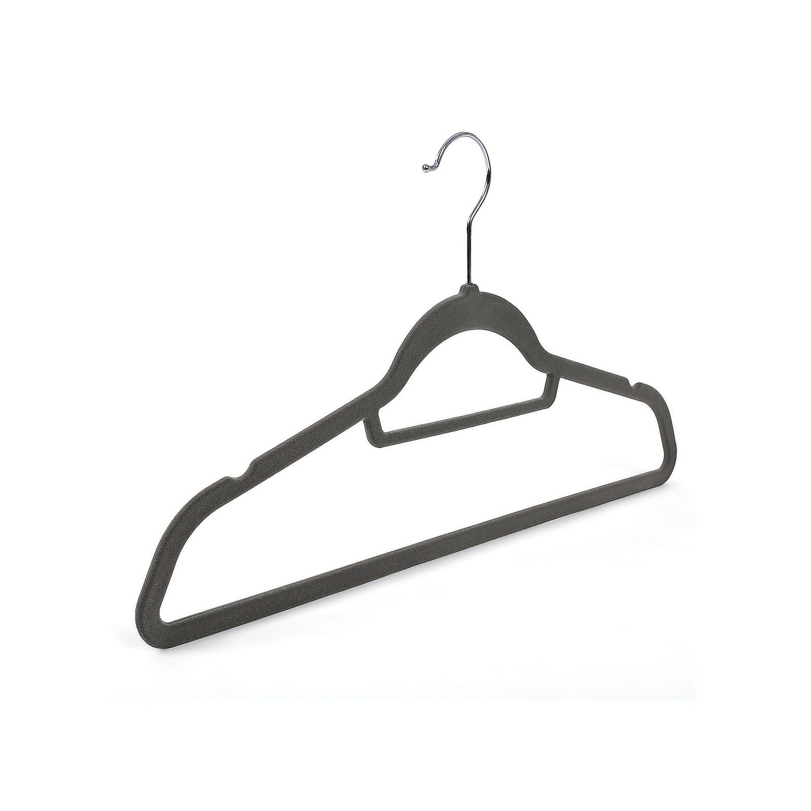 SONGMICS Velvet Hangers, 100 Pack, Non-Slip Clothes Hangers, 0.6 cm Thickness, Space Saving, 360° Swivel Hooks, 43,5 cm Long, for Coat, Jacket, Shirt, Dress, Trousers, Grey CRF100V 4 SONGMICS Velvet Hangers, 100 Pack, Non-Slip Clothes Hangers, 0.6 cm Thickness, Space Saving, 360° Swivel Hooks, 43,5 cm Long, for Coat, Jacket, Shirt, Dress, Trousers, Grey CRF100V - Billede 4