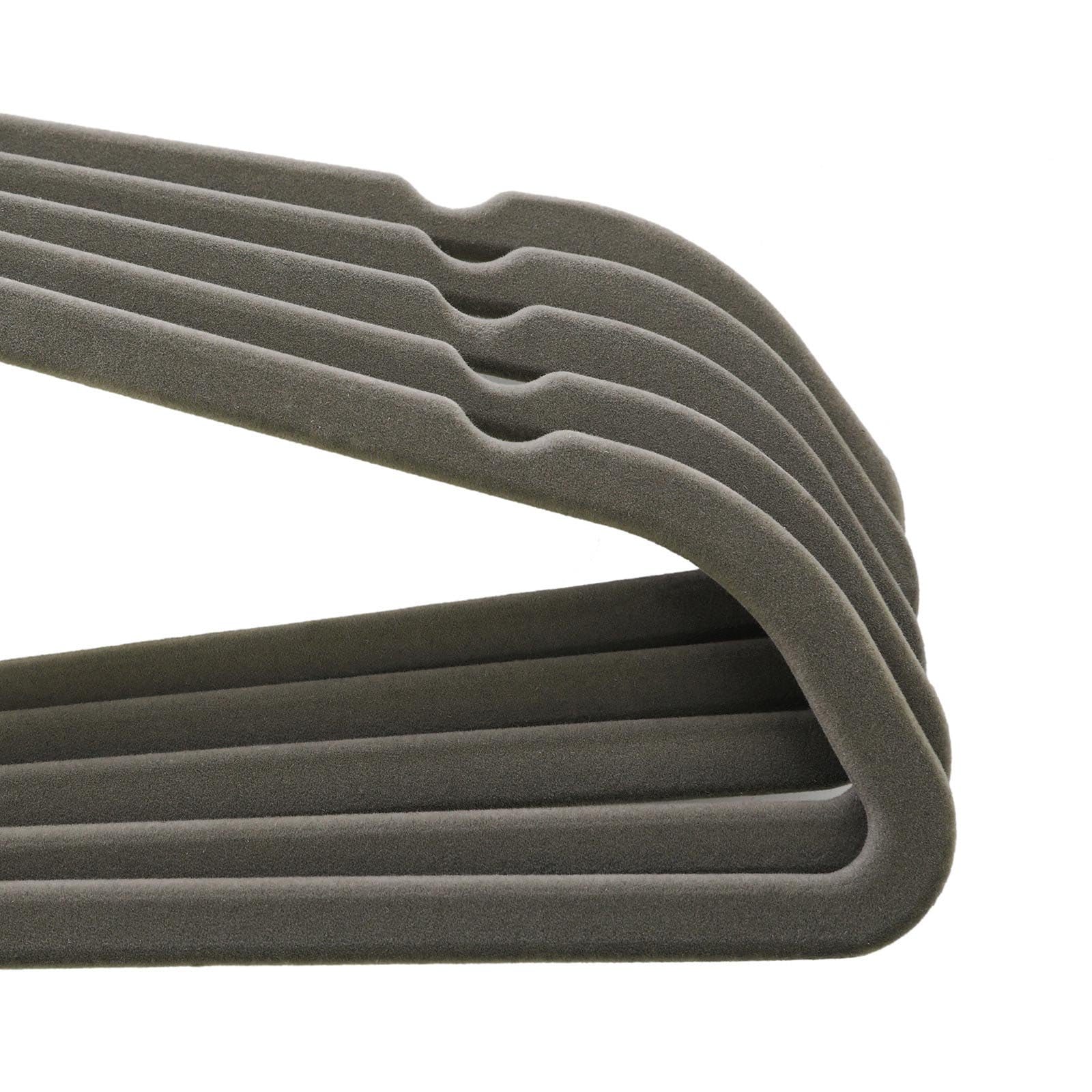 SONGMICS Velvet Hangers, 100 Pack, Non-Slip Clothes Hangers, 0.6 cm Thickness, Space Saving, 360° Swivel Hooks, 43,5 cm Long, for Coat, Jacket, Shirt, Dress, Trousers, Grey CRF100V 6 SONGMICS Velvet Hangers, 100 Pack, Non-Slip Clothes Hangers, 0.6 cm Thickness, Space Saving, 360° Swivel Hooks, 43,5 cm Long, for Coat, Jacket, Shirt, Dress, Trousers, Grey CRF100V - Billede 6