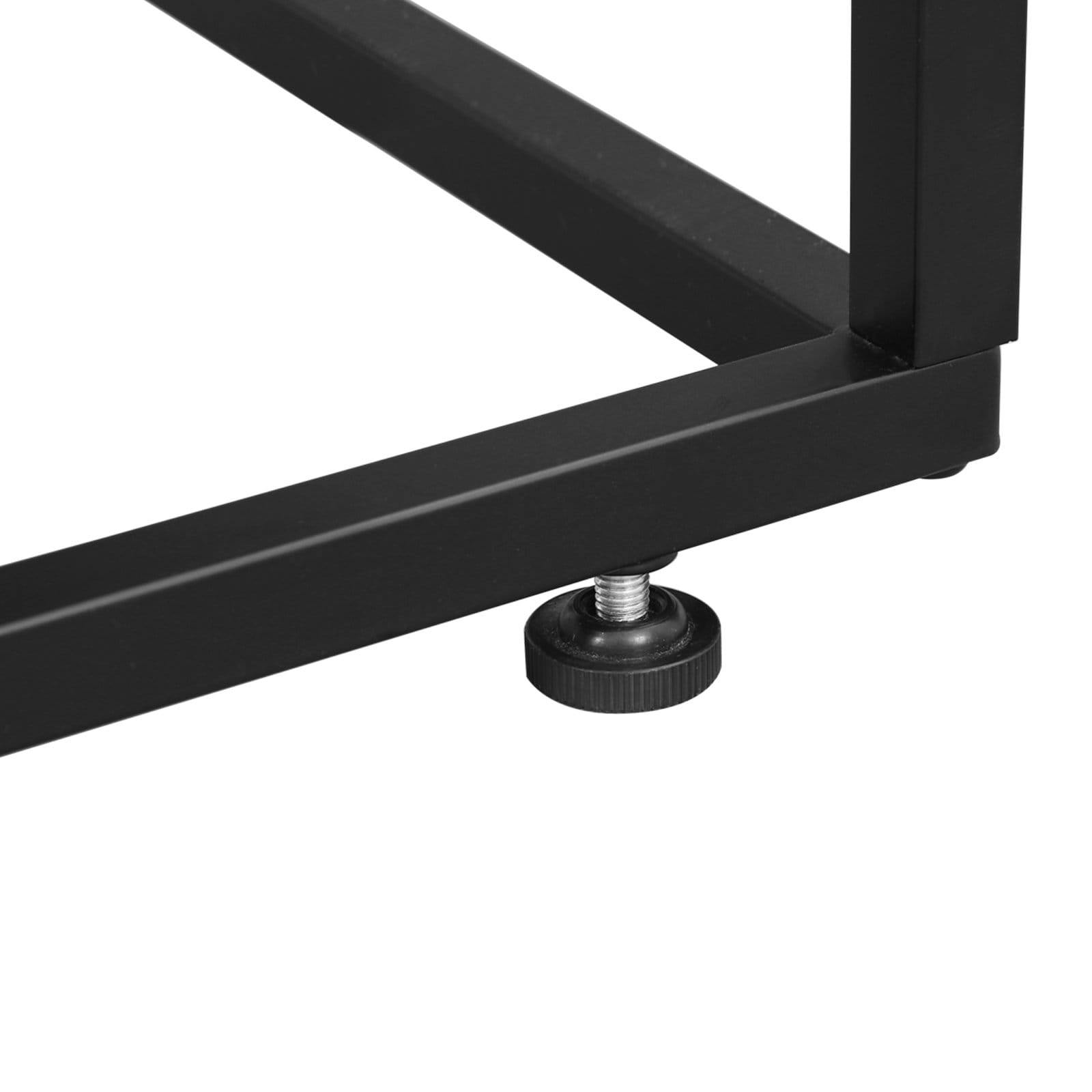 VASAGLE Console Table, Entrance Console, Tempered Glass Top, Robust Steel Frame, Easy Assembly, for Living Room Hallway, Industrial Style, Rustic Brown and Black LNT10BX 5 VASAGLE Console Table, Entrance Console, Tempered Glass Top, Robust Steel Frame, Easy Assembly, for Living Room Hallway, Industrial Style, Rustic Brown and Black LNT10BX - Billede 5