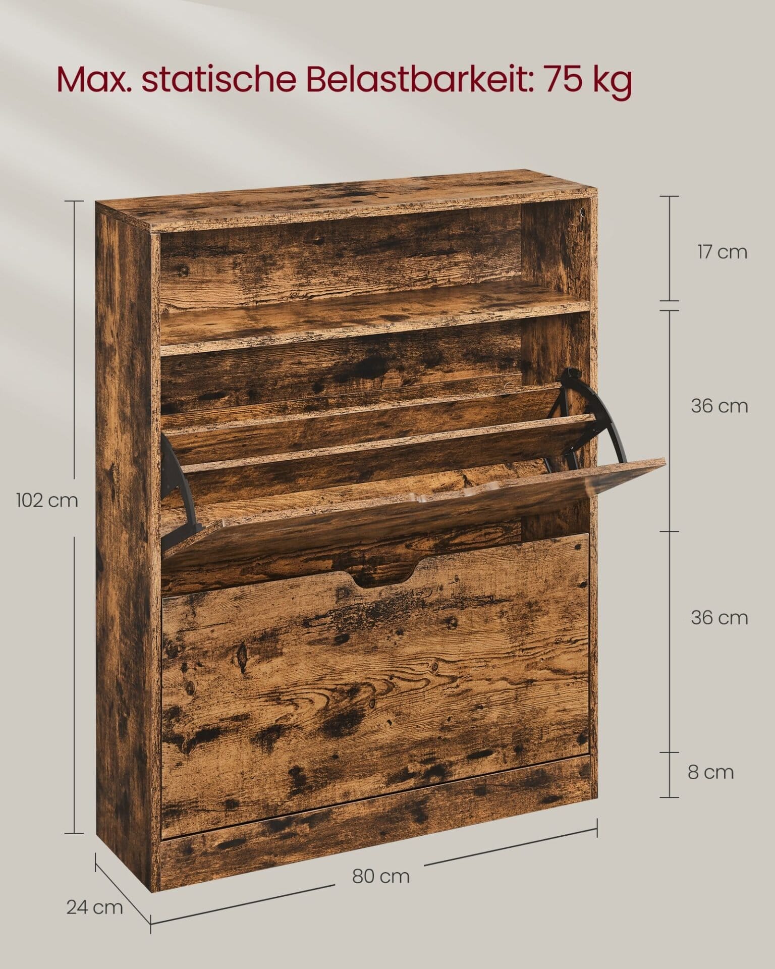 Wooden Shoe Cabinet 7 Wooden Shoe Cabinet - Billede 7