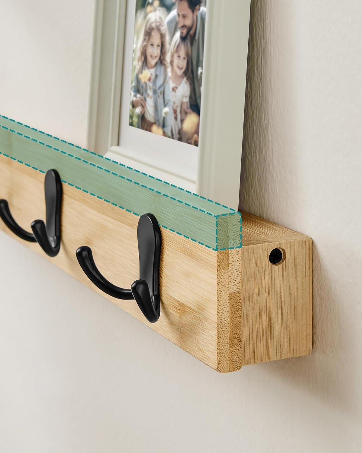 SONGMICS VASAGLE Wall Mounted Coat Rack, Coat Rack,LCR006N01 7 SONGMICS VASAGLE Wall Mounted Coat Rack, Coat Rack,LCR006N01 - Billede 7