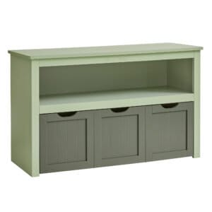 Skobænk med sæde, skohylde, PU-organisator, Cloud White/Cappuccino Beige