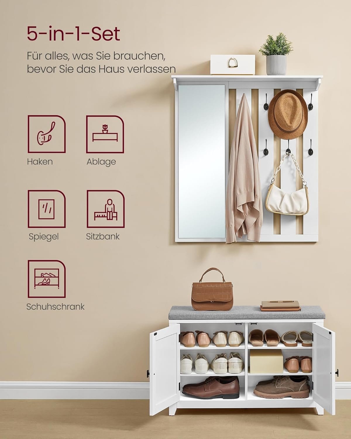 VASAGLE Shoe Bench, Shoe Rack with 2 Mesh Shelves, Shoe Storage Rack, 30 x 73 x 45 cm, for Entryway, Hallway, Living Room, Metal Frame, Black Ebony LBS073B06 3 VASAGLE Shoe Bench, Shoe Rack with 2 Mesh Shelves, Shoe Storage Rack, 30 x 73 x 45 cm, for Entryway, Hallway, Living Room, Metal Frame, Black Ebony LBS073B06 - Billede 3