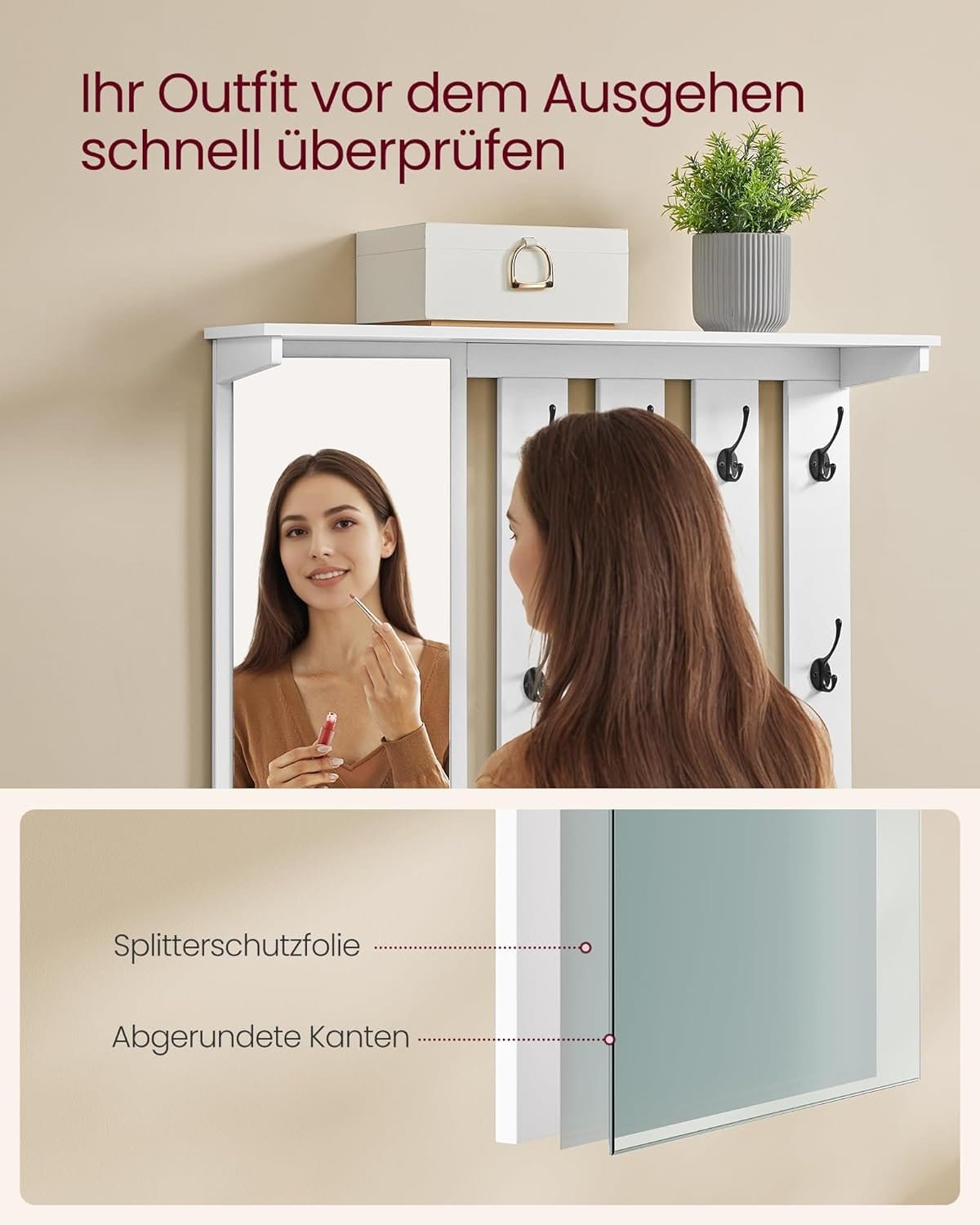 VASAGLE Shoe Bench, Shoe Rack with 2 Mesh Shelves, Shoe Storage Rack, 30 x 73 x 45 cm, for Entryway, Hallway, Living Room, Metal Frame, Black Ebony LBS073B06 4 VASAGLE Shoe Bench, Shoe Rack with 2 Mesh Shelves, Shoe Storage Rack, 30 x 73 x 45 cm, for Entryway, Hallway, Living Room, Metal Frame, Black Ebony LBS073B06 - Billede 4