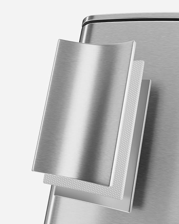 SONGMICS LTB593E01 30 Litre Steel Pedal Bin with Inner Bucket, Soft Close and Hold Open, Metallic Silver LTB593E01 4 SONGMICS LTB593E01 30 Litre Steel Pedal Bin with Inner Bucket, Soft Close and Hold Open, Metallic Silver LTB593E01 - Billede 4