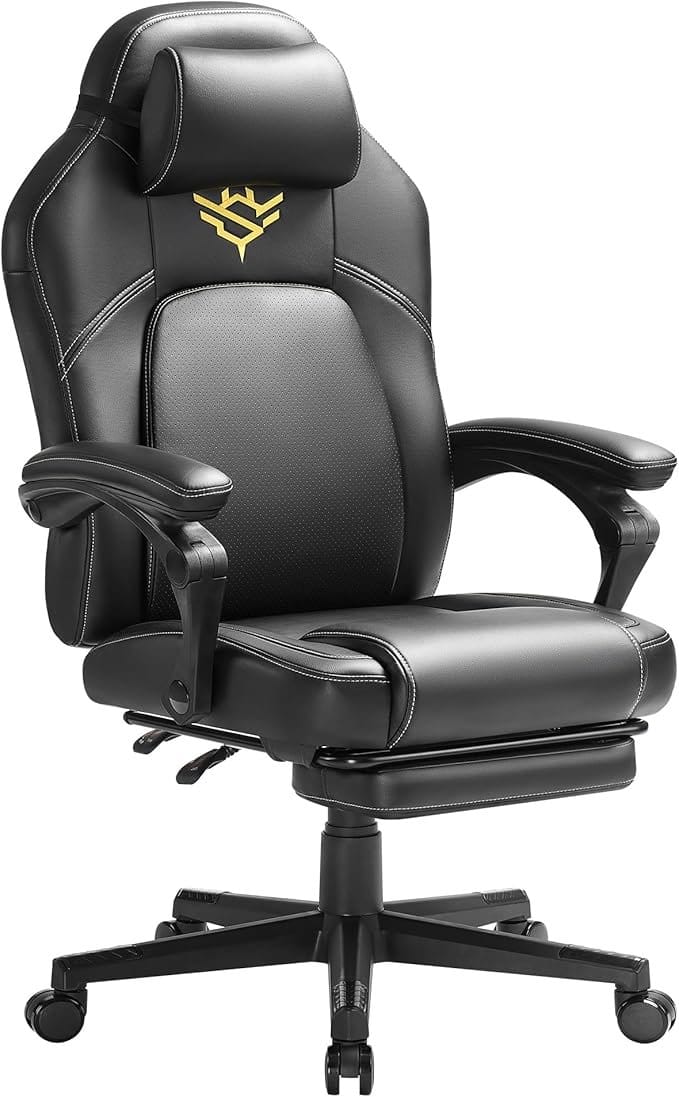 Gaming Chair Ergonomisk Computerstol med Fodstøtte, Kontordrejestol, Ink Black 1 Gaming Chair Ergonomisk Computerstol med Fodstøtte, Kontordrejestol, Ink Black