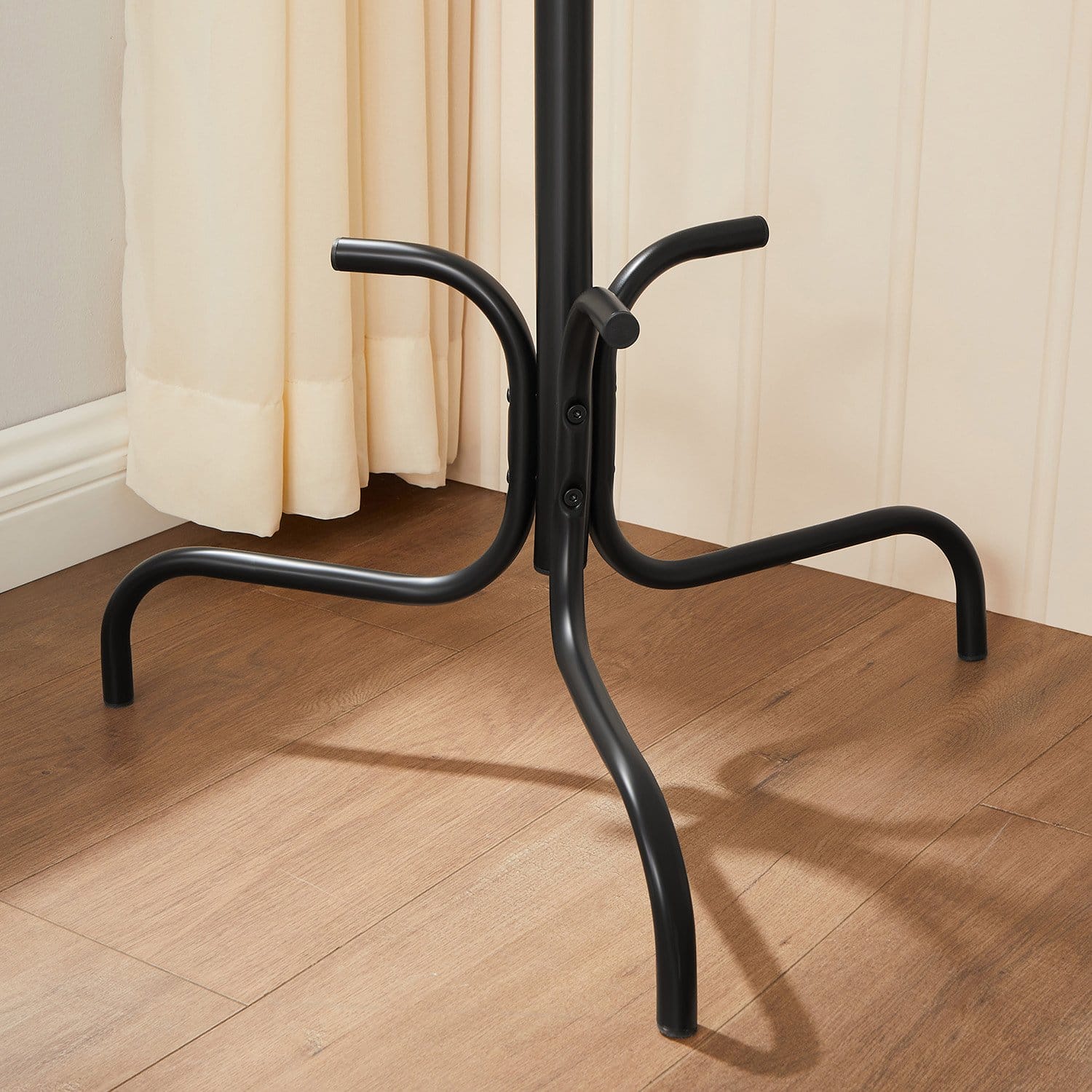 SONGMICS Coat Rack, Freestanding Metal Coat Tree with 6 Hooks, for Coats, Hats, Bags, 54 x 54 x 171.1 cm, Black RCR029B01 5 SONGMICS Coat Rack, Freestanding Metal Coat Tree with 6 Hooks, for Coats, Hats, Bags, 54 x 54 x 171.1 cm, Black RCR029B01 - Billede 5