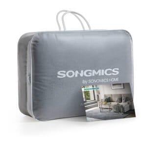 SONGMICS Rug, 160 x 230 cm, Non-Slip Rug, Home Decor, for Living Room, Bedroom, Nursery, Machine Washable, Modern Style, Dove Gray TAR013G01