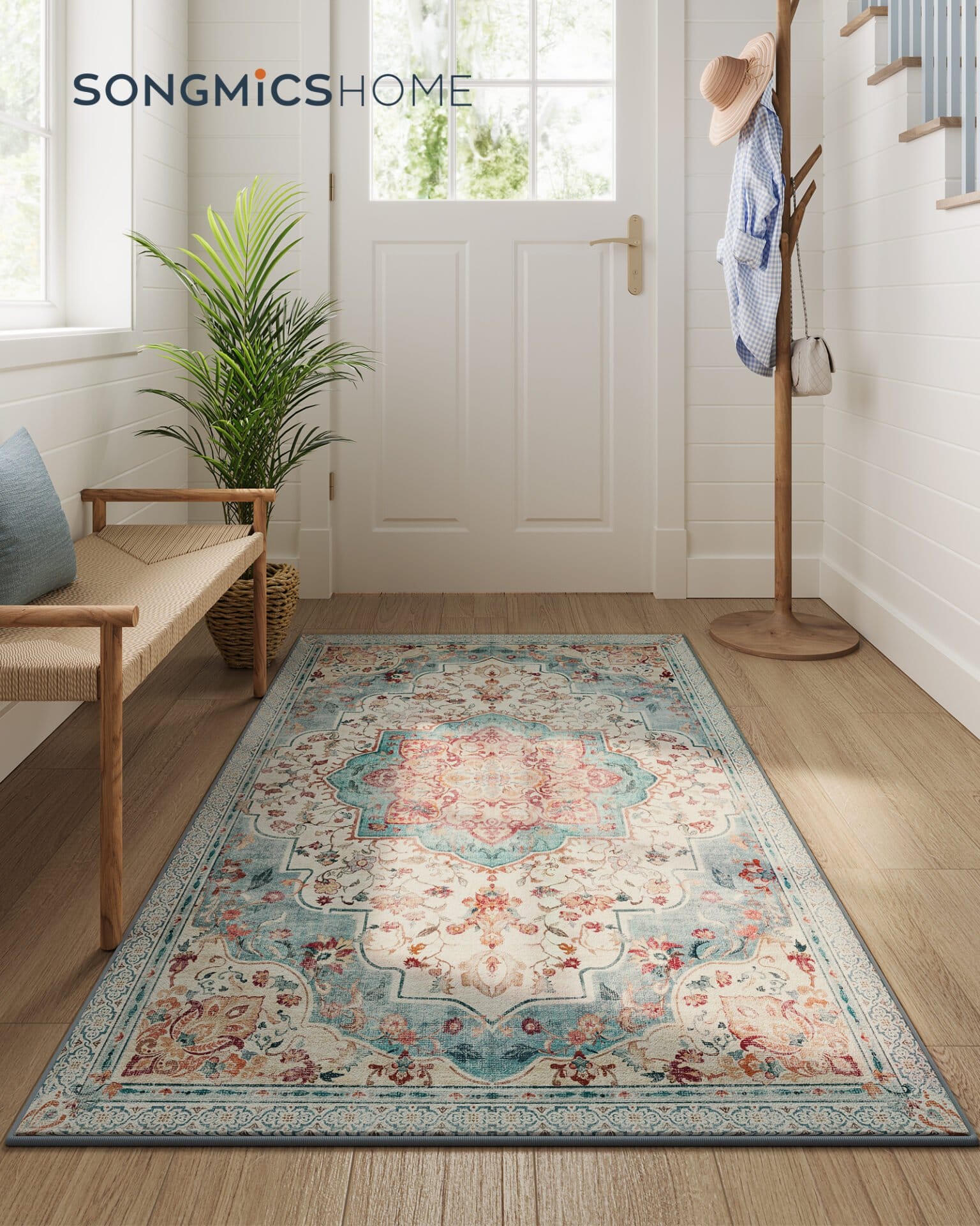 Tæppe, 120 x 170 cm tæppe til soveværelse, stuetæppe, skridsikkert tæppe, Cappuccino Beige 3 Tæppe, 120 x 170 cm tæppe til soveværelse, stuetæppe, skridsikkert tæppe, Cappuccino Beige - Billede 3