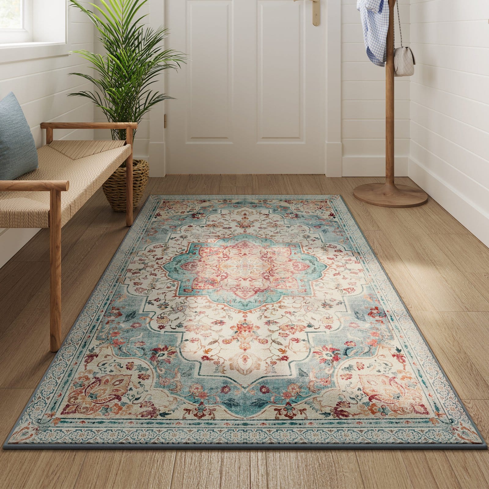 Tæppe, 120 x 170 cm tæppe til soveværelse, stuetæppe, skridsikkert tæppe, Cappuccino Beige 4 Tæppe, 120 x 170 cm tæppe til soveværelse, stuetæppe, skridsikkert tæppe, Cappuccino Beige - Billede 4