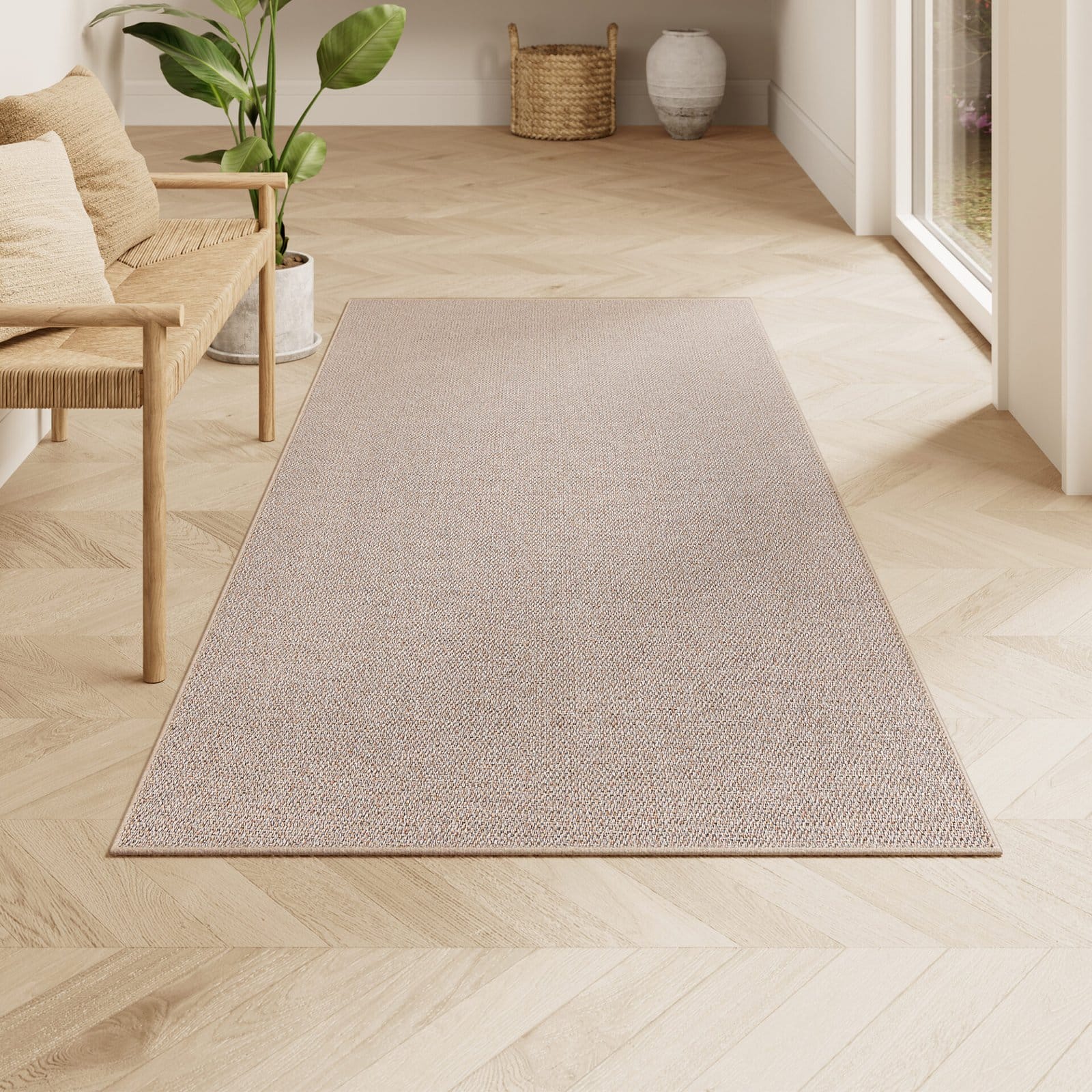 SONGMICS HOME Area Rug, 2.6x4.9 ft Rug for Living Room, Non-Slip Carpet, Faux Jute Rug, Home Decor, for Bedroom, Kitchen, Entryway, Dining Room, Machine Washable, Camel Brown UTAR097K01 3 SONGMICS HOME Area Rug, 2.6x4.9 ft Rug for Living Room, Non-Slip Carpet, Faux Jute Rug, Home Decor, for Bedroom, Kitchen, Entryway, Dining Room, Machine Washable, Camel Brown UTAR097K01 - Billede 3