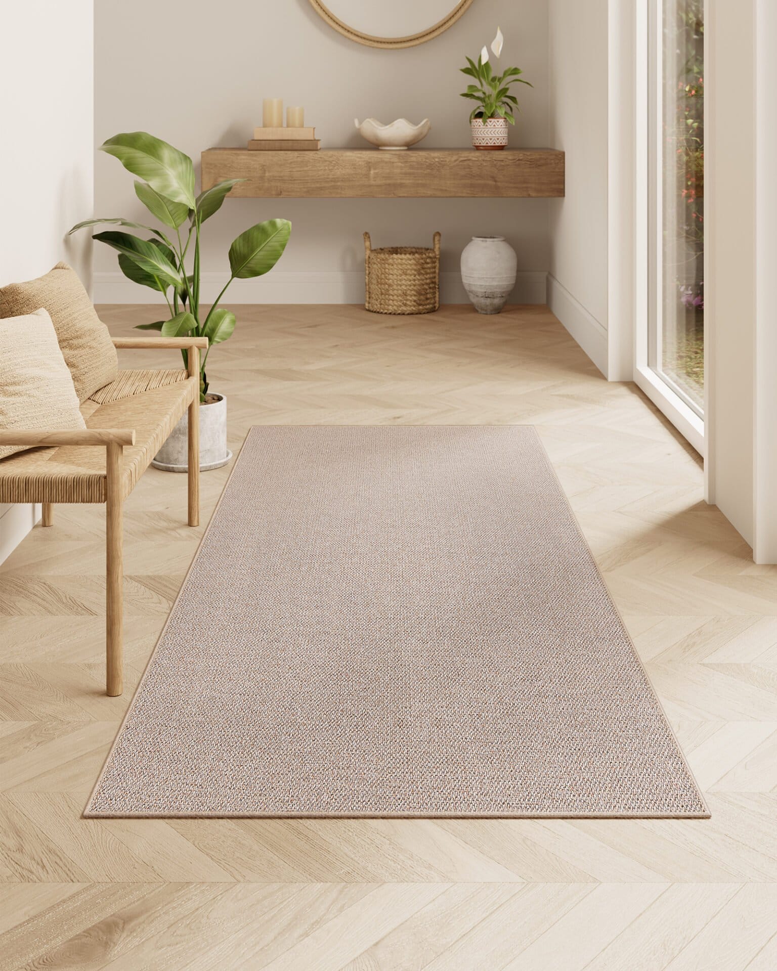 SONGMICS HOME Area Rug, 2.6x4.9 ft Rug for Living Room, Non-Slip Carpet, Faux Jute Rug, Home Decor, for Bedroom, Kitchen, Entryway, Dining Room, Machine Washable, Camel Brown UTAR097K01 5 SONGMICS HOME Area Rug, 2.6x4.9 ft Rug for Living Room, Non-Slip Carpet, Faux Jute Rug, Home Decor, for Bedroom, Kitchen, Entryway, Dining Room, Machine Washable, Camel Brown UTAR097K01 - Billede 5