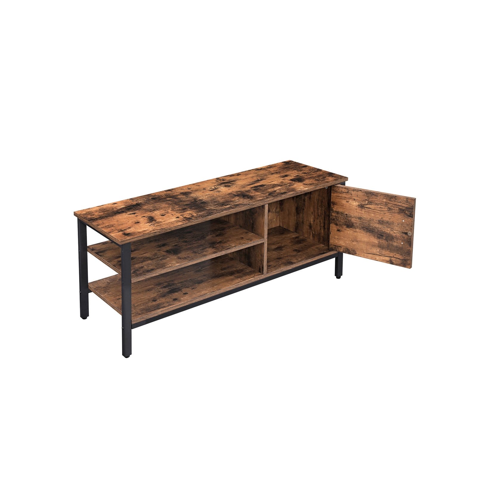 VASAGLE TV Stand, TV Table for TV up to 70 Inches, with Shelves, Steel Frame, Living Room, Bedroom Furniture, Greige and Black LTV095B02 2 VASAGLE TV Stand, TV Table for TV up to 70 Inches, with Shelves, Steel Frame, Living Room, Bedroom Furniture, Greige and Black LTV095B02 - Billede 2