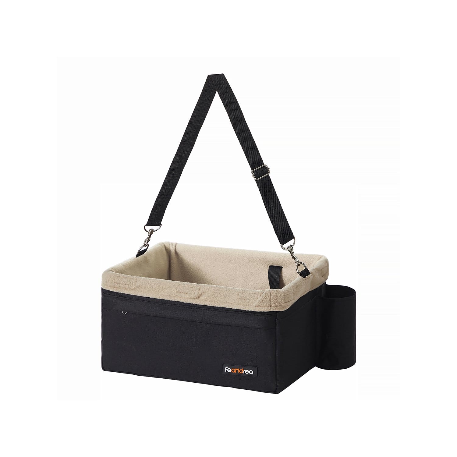FEANDREA PBS042B01 Dog Car Seat for Small Dogs Black / Beige 1 FEANDREA PBS042B01 Dog Car Seat for Small Dogs Black / Beige