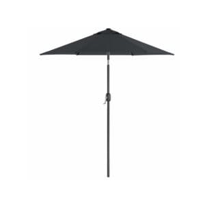SONGMICS 197 cm Garden Parasol Umbrella, UPF 50+, Sun Shade, 30° Tilt in 2 Directions, Crank Handle for Opening and Closing, for Outdoor Gardens Pool Balcony Patio, Base Not Included, Grey GPU202G01