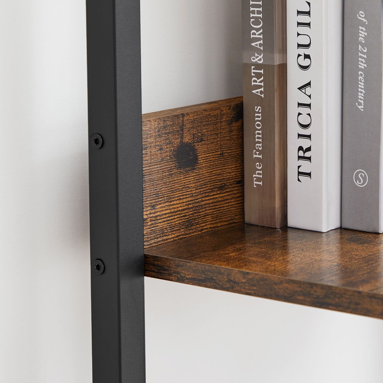 VASAGLE Ladder Shelf, 4-Tier Home Office Bookshelf, Freestanding Storage Shelves, for Living Room Bedroom Kitchen, Steel Frame, Easy to Assemble, Industrial, Rustic Brown and Black LLS108B01 5 VASAGLE Ladder Shelf, 4-Tier Home Office Bookshelf, Freestanding Storage Shelves, for Living Room Bedroom Kitchen, Steel Frame, Easy to Assemble, Industrial, Rustic Brown and Black LLS108B01 - Billede 5
