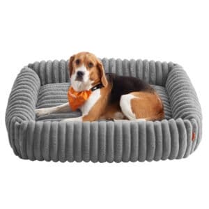 Hundeseng, Stor Hundesofa, Blød Polstring, Vaskbar, 91 x 68 x 18 cm, Duegrå