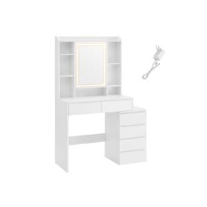 LED-belysnings sminkebord med justerbar lysstyrke, kosmetikbord, Cloud White