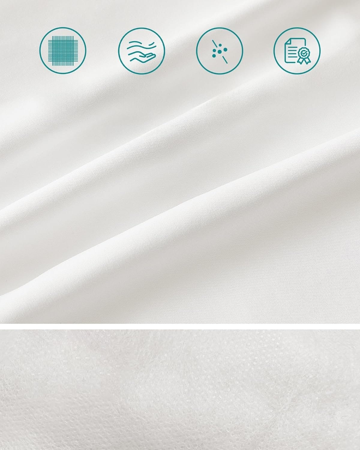 SONGMICS Pillows 40 x 80 cm, Set of 2, 800 g Filling, Soft Brushed Polyester Fabric Surface, Pillow, Machine Washable at 60°, with Storage Bag, Cloud White TBP001W02 4 SONGMICS Pillows 40 x 80 cm, Set of 2, 800 g Filling, Soft Brushed Polyester Fabric Surface, Pillow, Machine Washable at 60°, with Storage Bag, Cloud White TBP001W02 - Billede 4