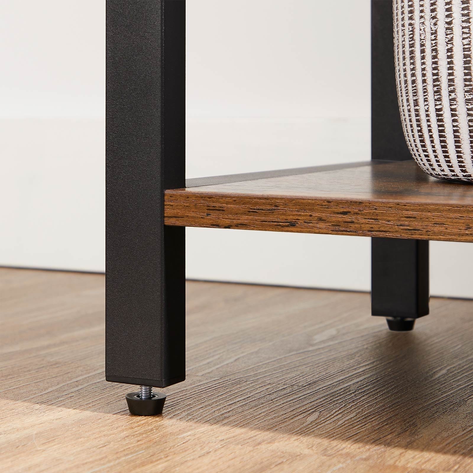 Bogreol, 6-etagers reol med stålramme, 66 x 30 x 186 cm, rustik brun og sort 6 Bogreol, 6-etagers reol med stålramme, 66 x 30 x 186 cm, rustik brun og sort - Billede 6