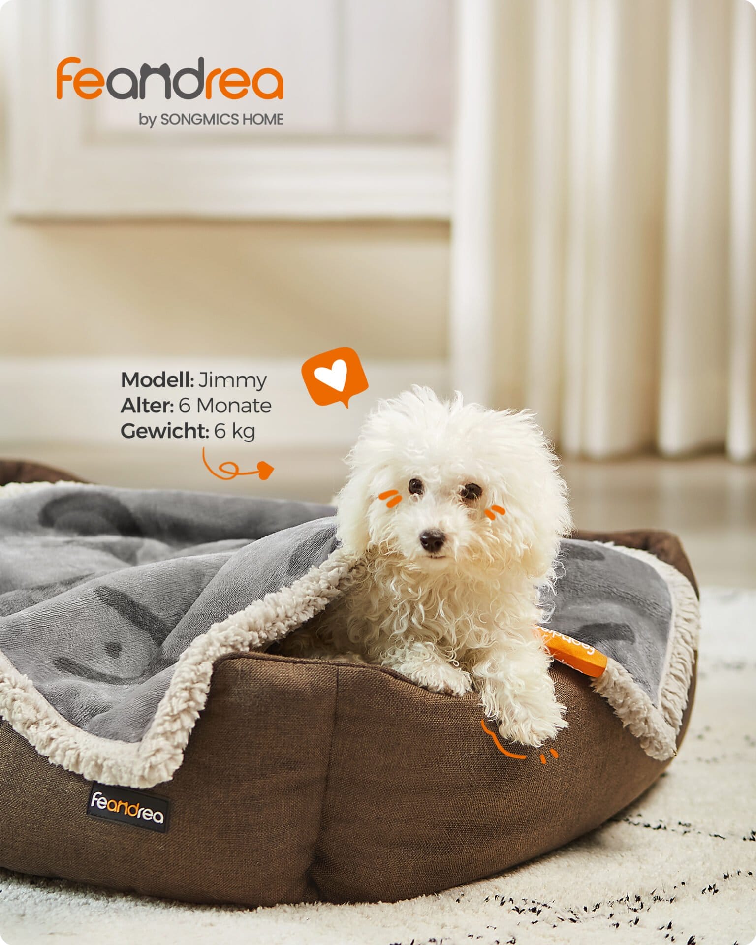 Feandrea Waterproof Dog Blanket, Sherpa Fleece Pet Blanket for Miniature Dogs, Cats, 73 x 63 cm, S, Machine Washable, Reversible Dog Couch Cover Protector, Grey PPB029G01 1 Feandrea Waterproof Dog Blanket, Sherpa Fleece Pet Blanket for Miniature Dogs, Cats, 73 x 63 cm, S, Machine Washable, Reversible Dog Couch Cover Protector, Grey PPB029G01