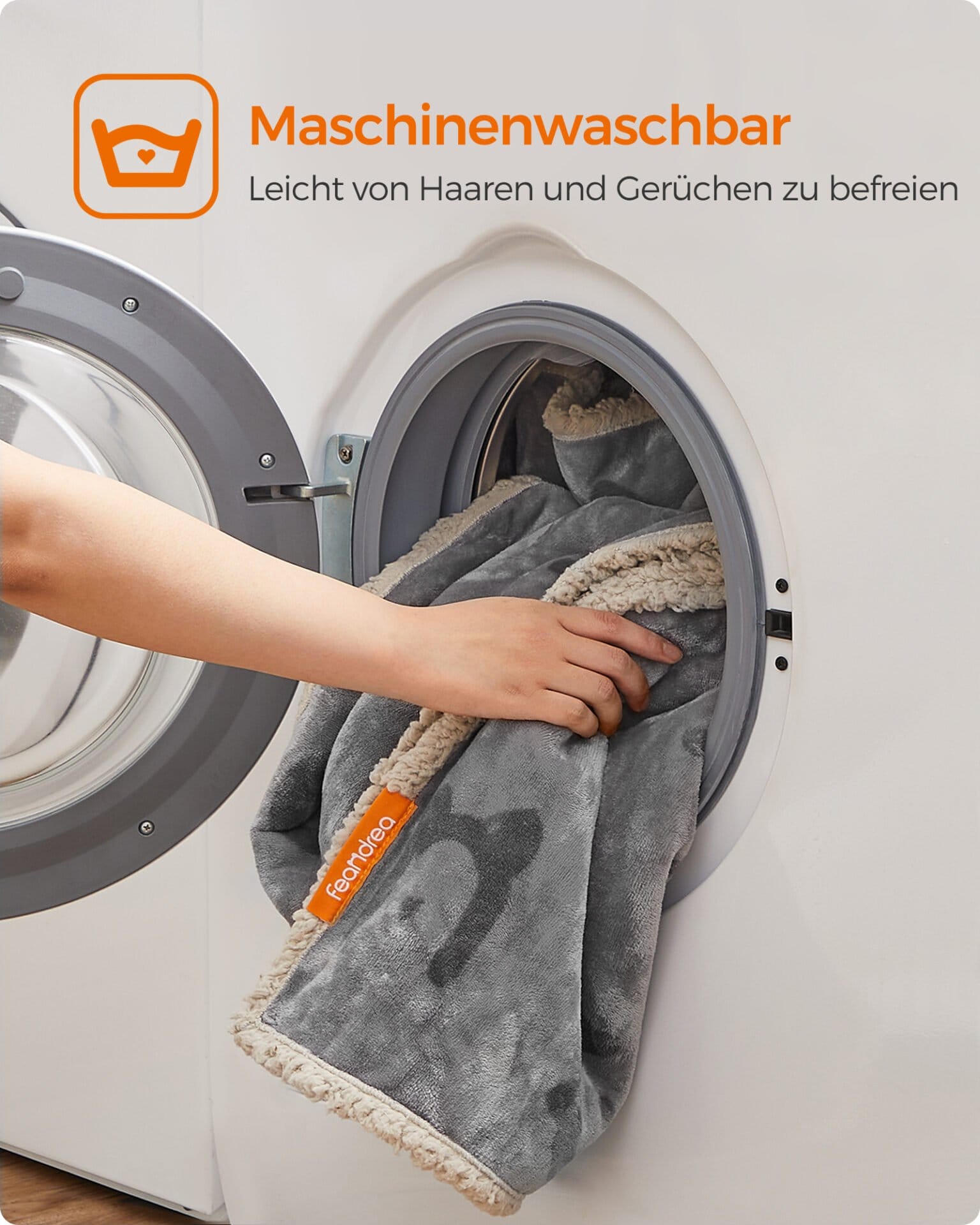 Feandrea Waterproof Dog Blanket, Sherpa Fleece Pet Blanket for Miniature Dogs, Cats, 73 x 63 cm, S, Machine Washable, Reversible Dog Couch Cover Protector, Grey PPB029G01 7 Feandrea Waterproof Dog Blanket, Sherpa Fleece Pet Blanket for Miniature Dogs, Cats, 73 x 63 cm, S, Machine Washable, Reversible Dog Couch Cover Protector, Grey PPB029G01 - Billede 7